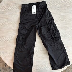 H&M black cargo pants size youth 8